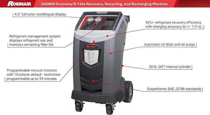 Robinair 34288NI R-134a Recover, Recycle & Recharge Machine 4
