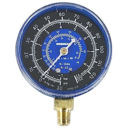 Robinair Repl. Compound Gauge- Psi/Bar/R-22/R-134, Fahrenheit