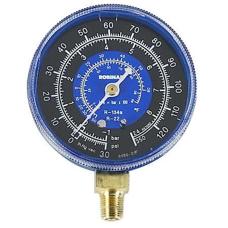 Robinair Repl. Compound Gauge- Psi/Bar/R-22/R-134, Fahrenheit